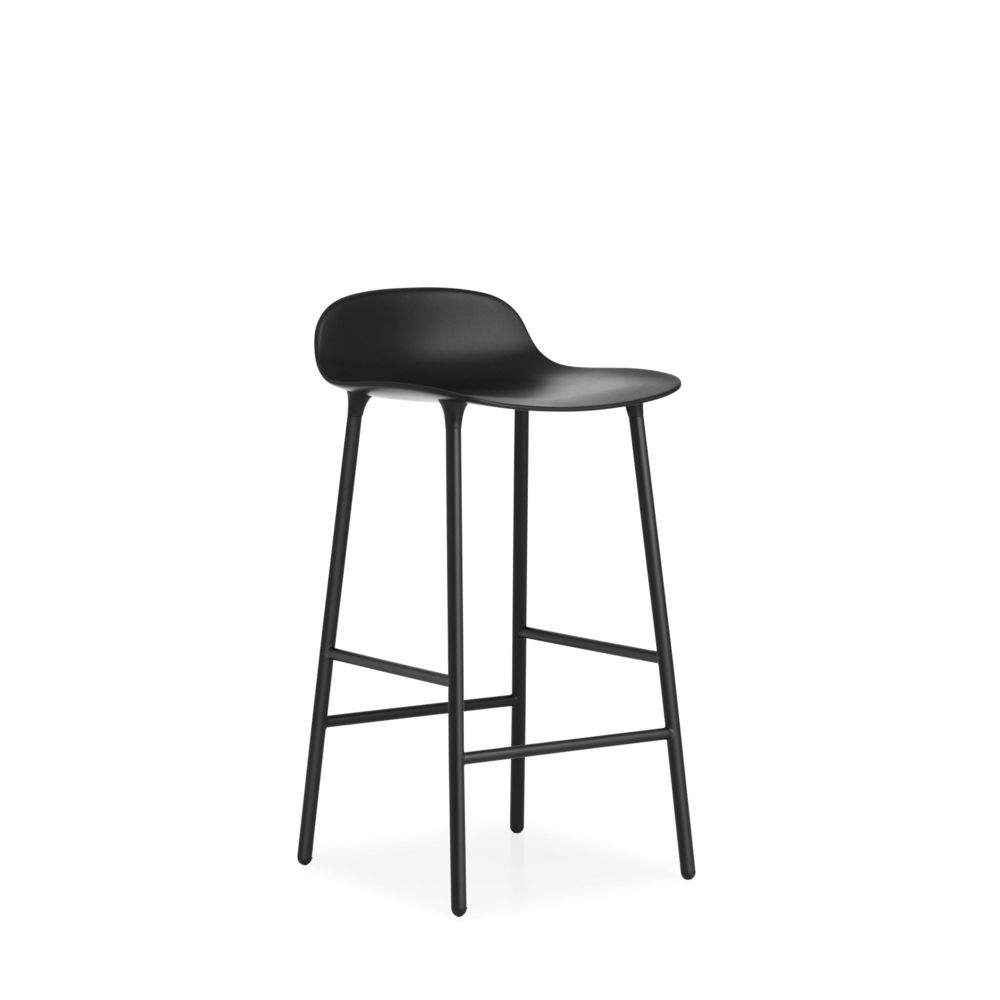 Normann Copenhagen - Chaise de bar avec structure en métal - 65 cm - noir - Tabourets