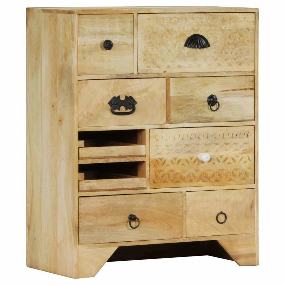 Helloshop26 - Buffet bahut armoire console meuble de rangement coffre à tiroirs 75 cm bois solide de manguier 4402268 - Consoles