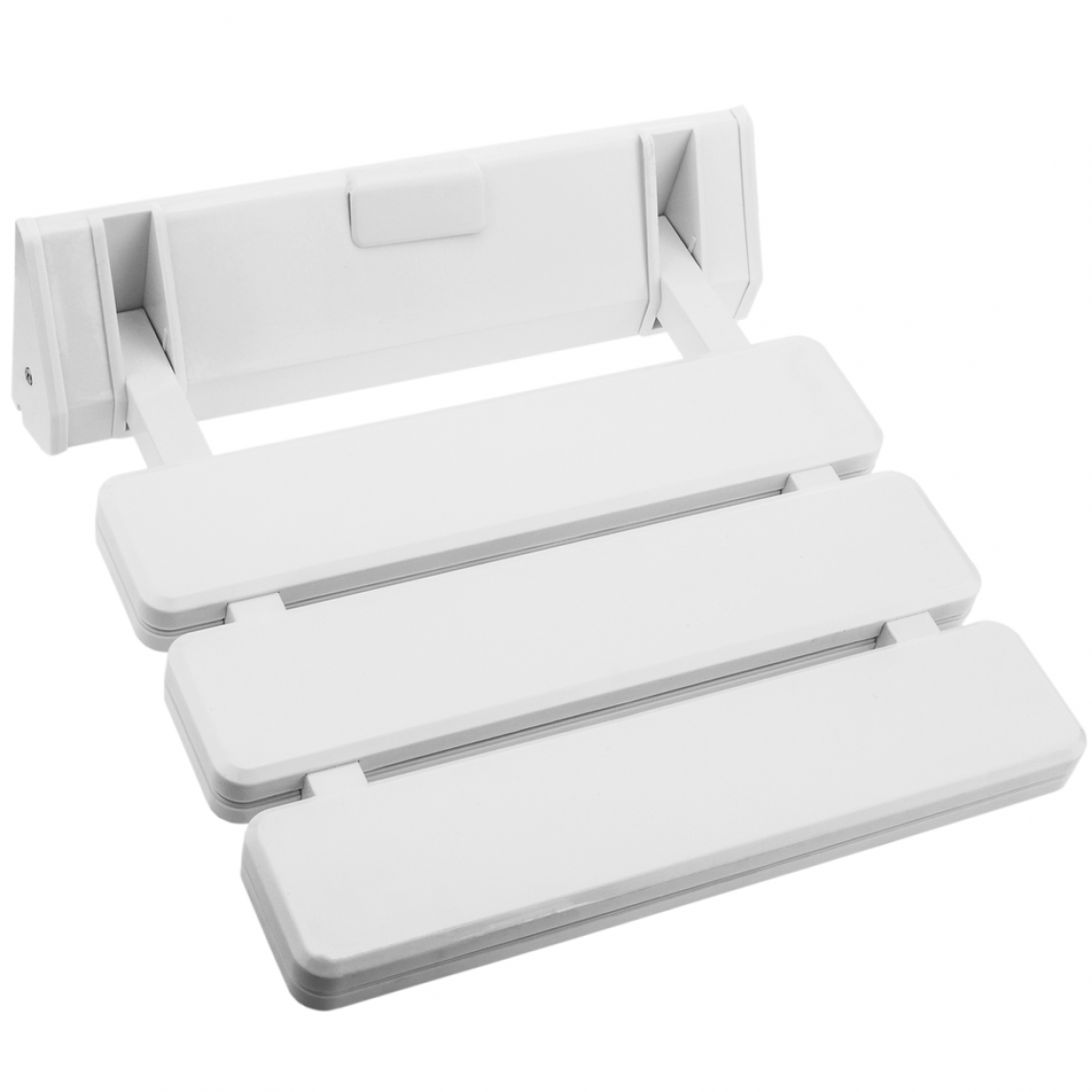Primematik - Siège de douche rabattable. Chaise pliant en plastique et aluminium blanc 320x328mm - Tabourets
