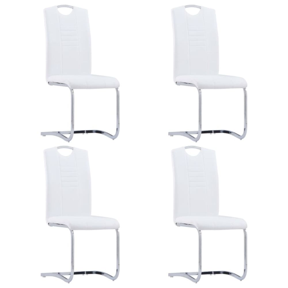 marque generique - Admirable Fauteuils et chaises categorie Saint-Georges Chaises de salle à manger 4 pcs Blanc Similicuir - Chaises