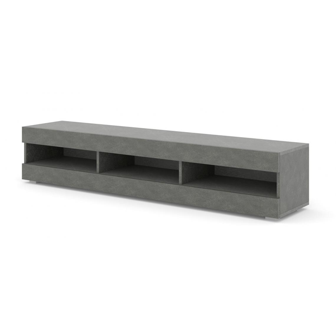 Bim Furniture - Meuble TV MANTA universel 160 cm à suspendre ou à poser Matera (graphite) - Meubles TV, Hi-Fi