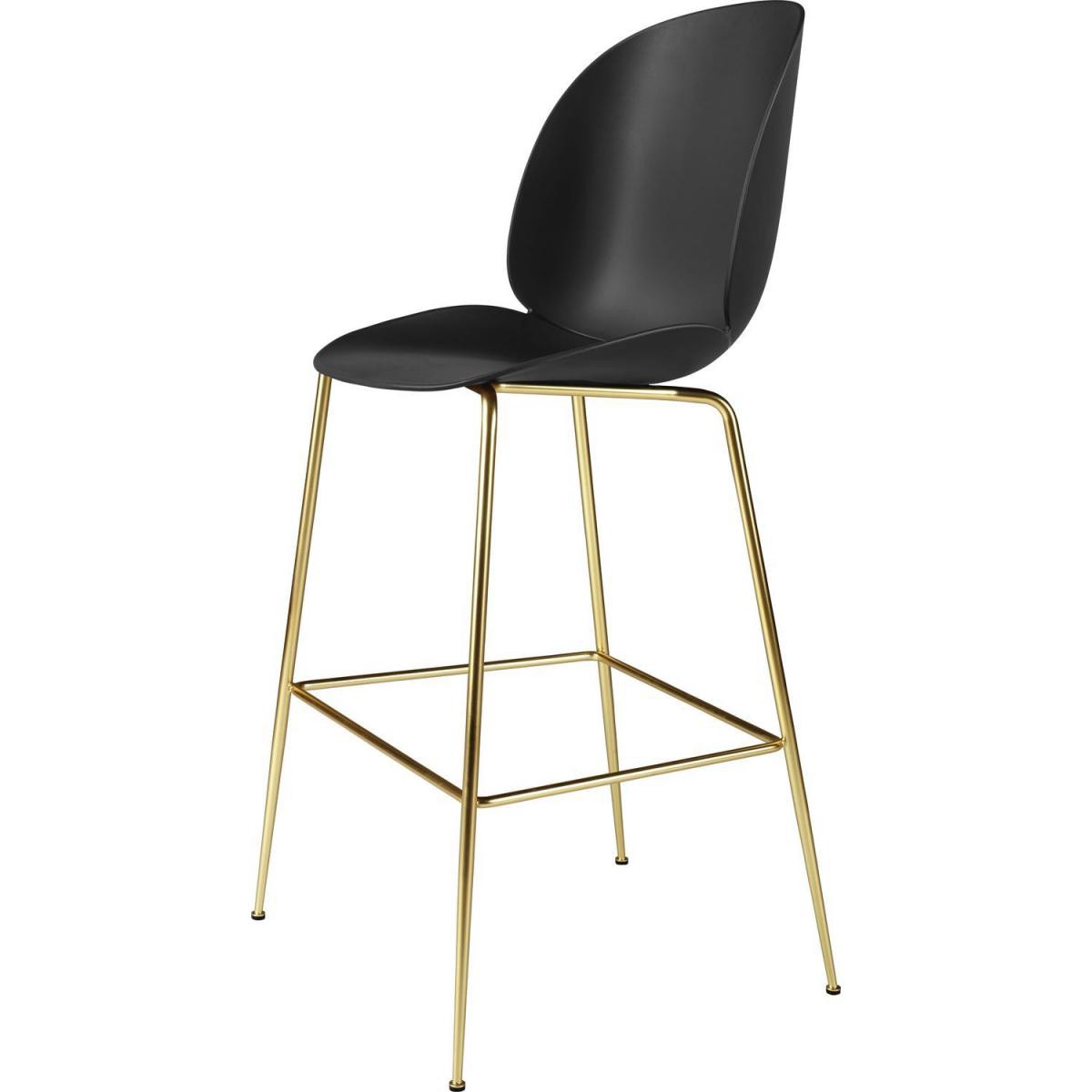 Gubi - Chaise de Bar Beetle - 73 cm - laiton - noir - Tabourets