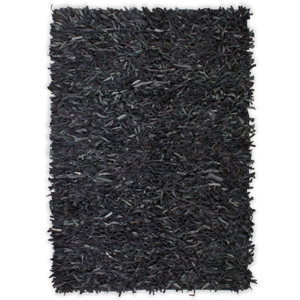 Vidaxl - Tapis shaggy Cuir véritable 120 x 170 cm Gris - Maison et jardin - Décorations - Petits tapis | Gris | Gris - Tapis