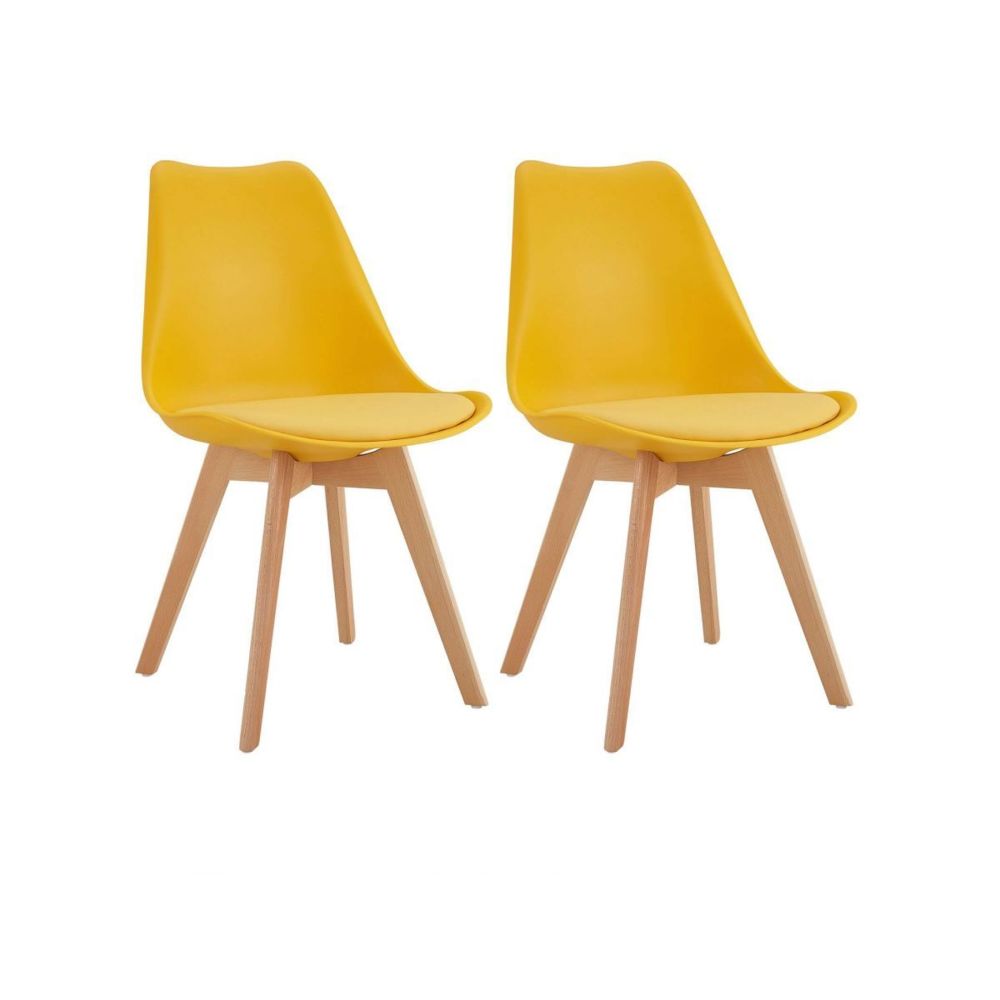 Bobochic - BOBOCHIC Lot de 2 chaises MIKO jaune - Chaises