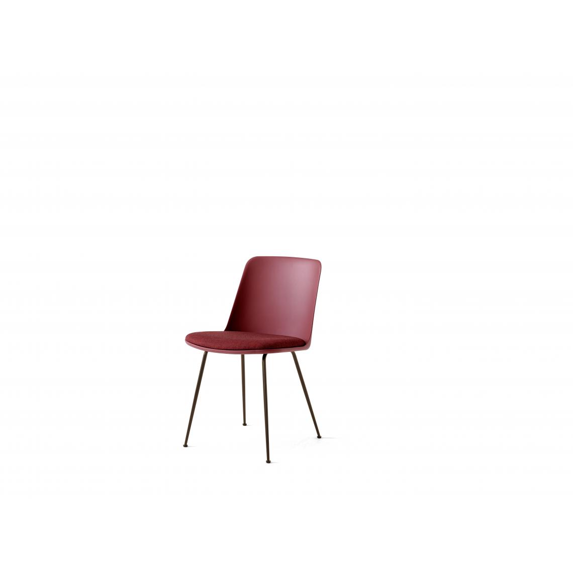 Andtradition - Chaise HW 6 - rouge/marron - bronzé - Chaises