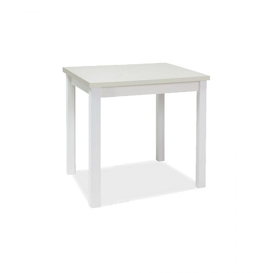 Ac-Deco - Table en bois - Adam - 90 x 65 cm - Blanc - Tables à manger