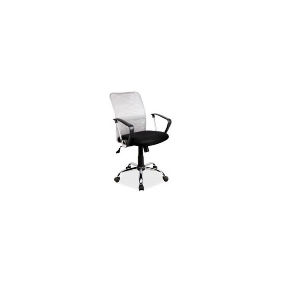 Hucoco - TREO | Chaise confortable avec assise pivotante | Hauteur : 92-102 cm | Revêtement tissu + maille aérée | Fonction TILT - Gris - Chaises