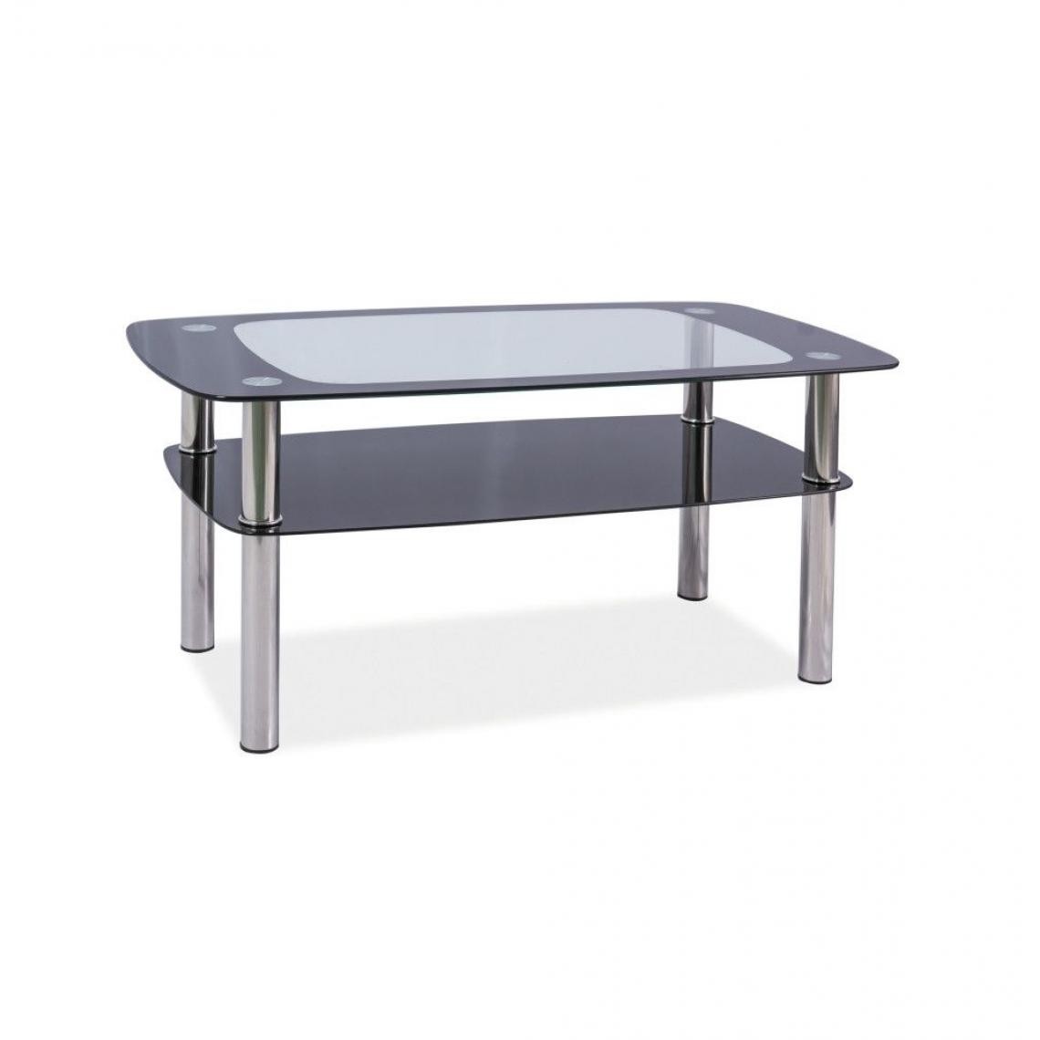 Ac-Deco - Table basse en verre - L 100 cm x l 60 cm x H 55 cm - Rava - Tables basses