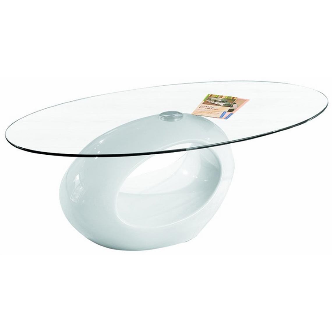 Pegane - Table Basse Pucci Blanc, Dim : 110 x 60 x 40 cm - Tables basses