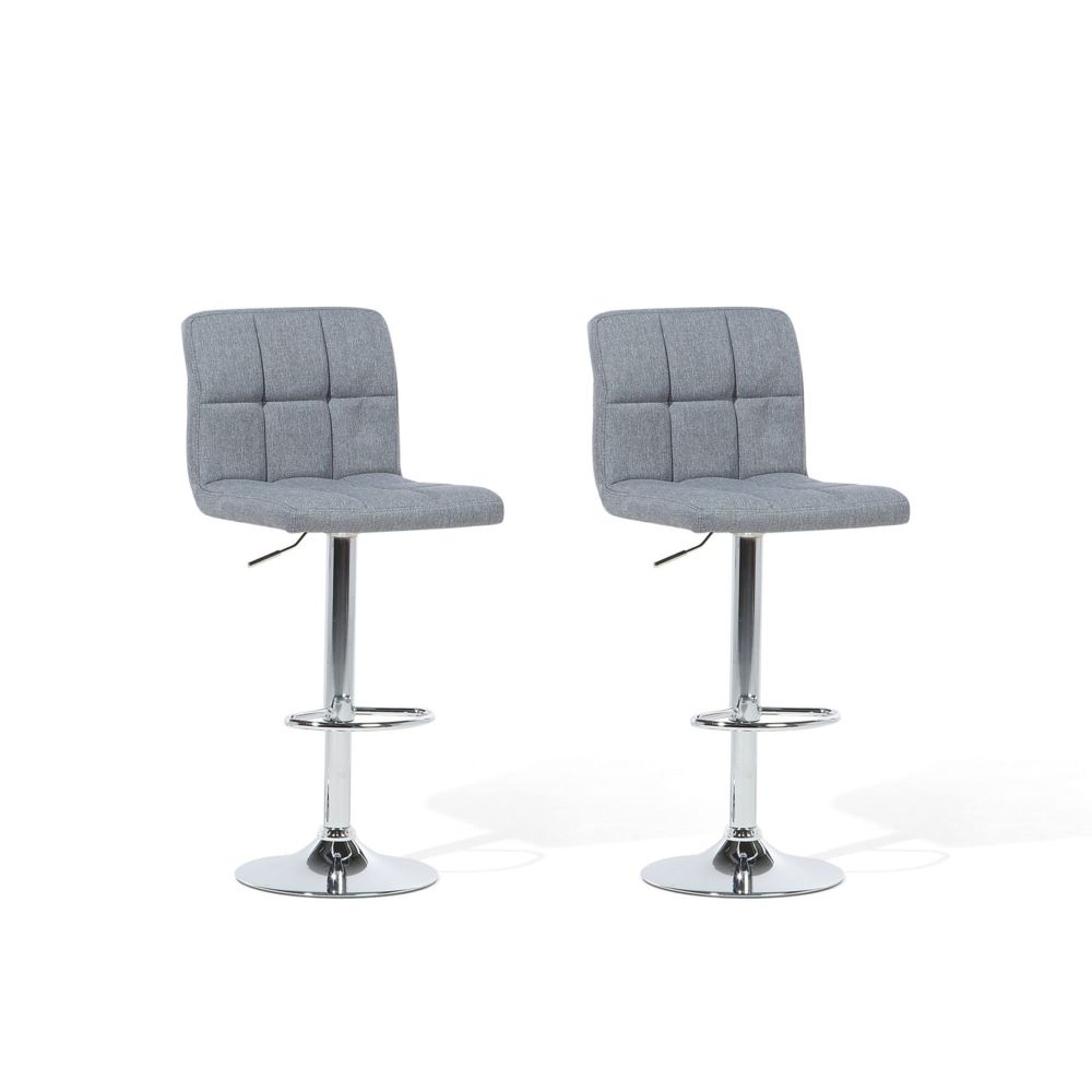 Beliani - Beliani Lot de 2 chaises de bar réglables grises MARION - gris - Chaises