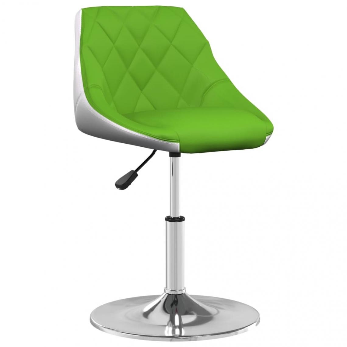 Vidaxl - vidaXL Chaise de salle à manger Vert et blanc Similicuir - Chaises