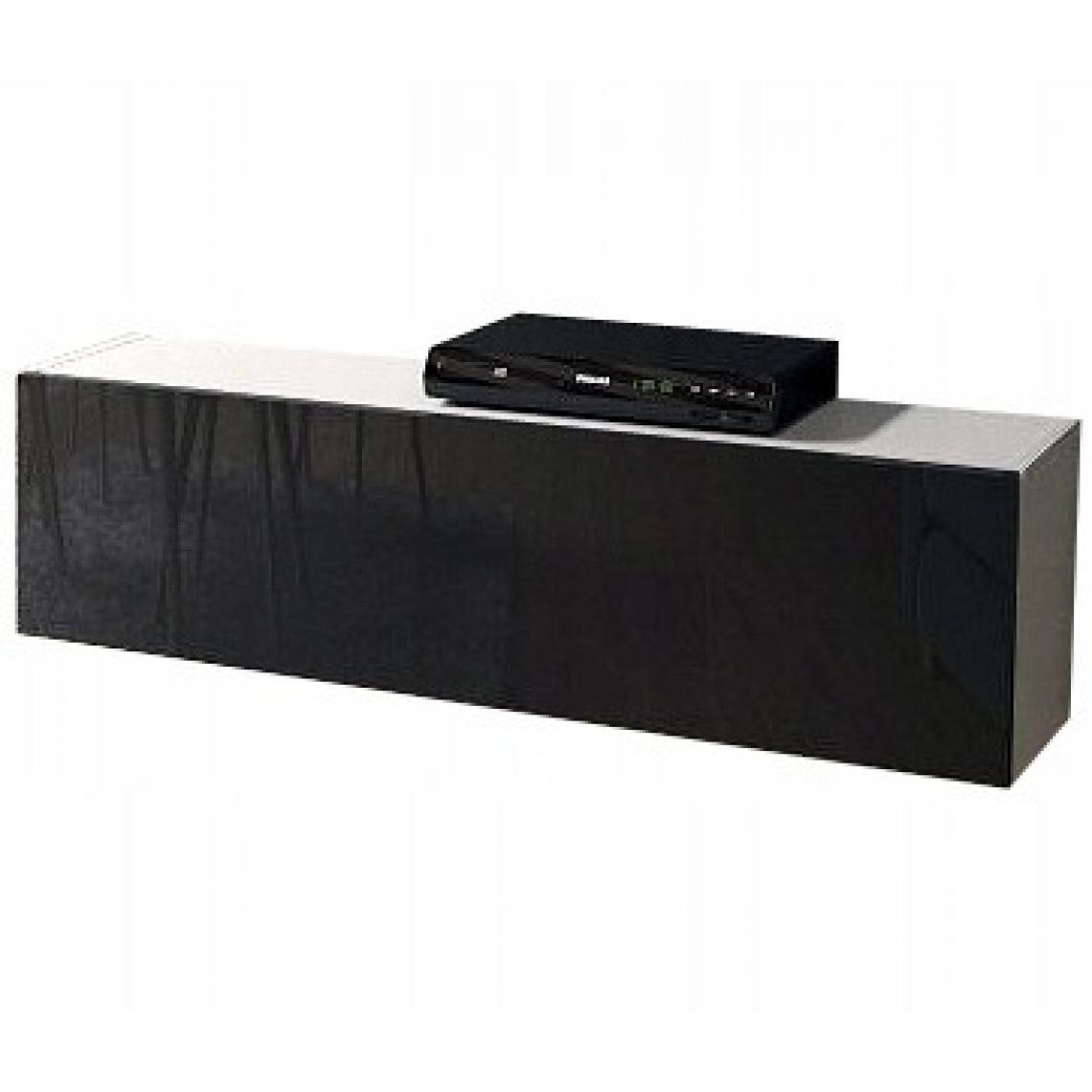 Mpc - Meuble suspendu blanc et noir 105 x 30 x 32 cm - Meubles TV, Hi-Fi