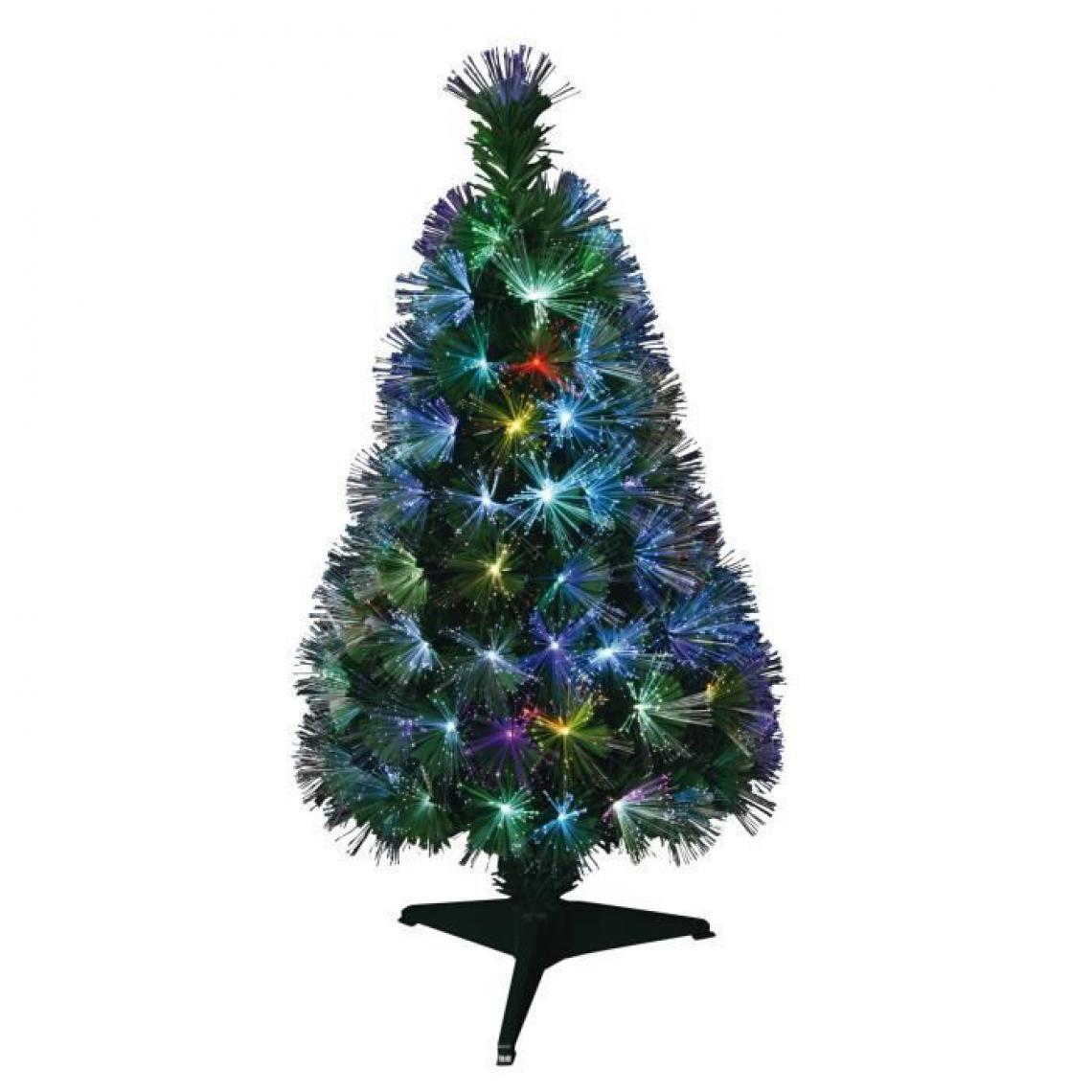 Cstore - Sapin de Noël artificiel Fibre optique New York - 125 LED - 125 branches - 120 cm - Sapin de Noël