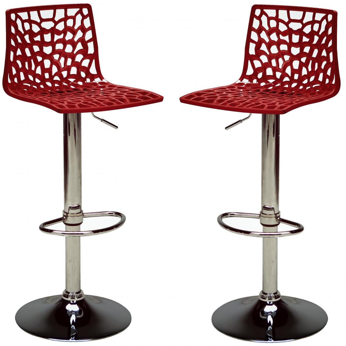 3S. x Home - Lot de 2 Chaises de Bar Modernes Ajustables SPARTE - Chaises