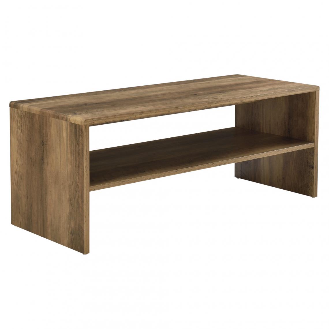 Helloshop26 - Table basse de salon avec rangement panneau de fibre de bois 100 cm marron 03_0004131 - Tables basses