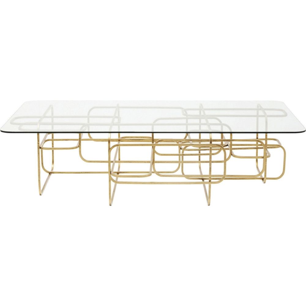 Karedesign - Table basse Meander 140x80cm dorée Kare Design - Tables basses