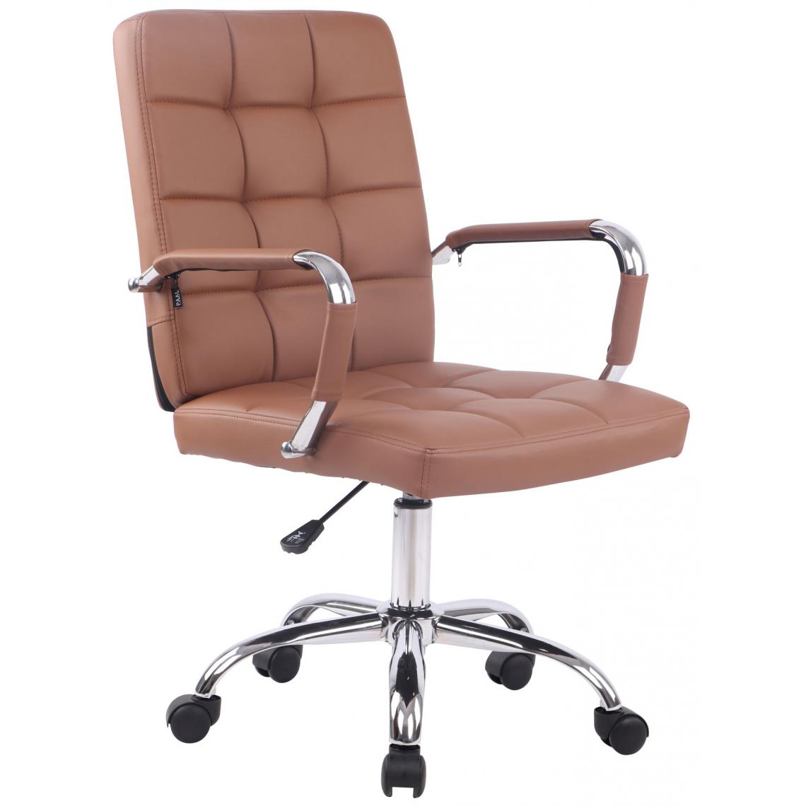 Icaverne - Superbe Chaise de bureau selection Helsinki PRO simili cuir couleur brun clair - Chaises