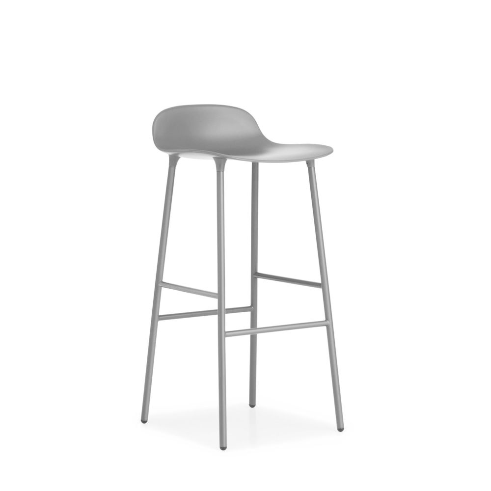 Normann Copenhagen - Chaise de bar avec structure en métal - 75 cm - gris - Tabourets