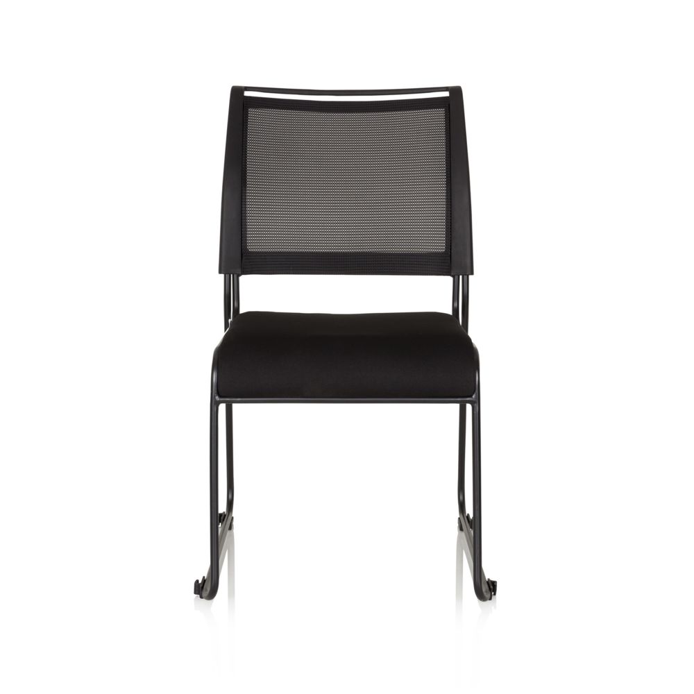 Hjh Office - Chaise visiteur / chaise de conférenc PADUA V tissu / tissu maille noir hjh OFFICE - Chaises