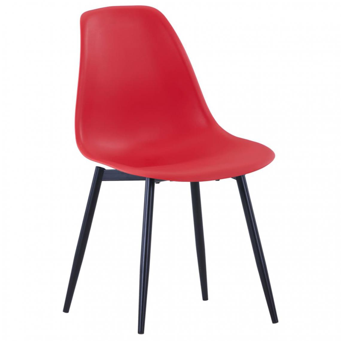 Icaverne - Icaverne - Chaises de cuisine categorie Chaises de salle à manger 6 pcs Rouge PP - Chaises
