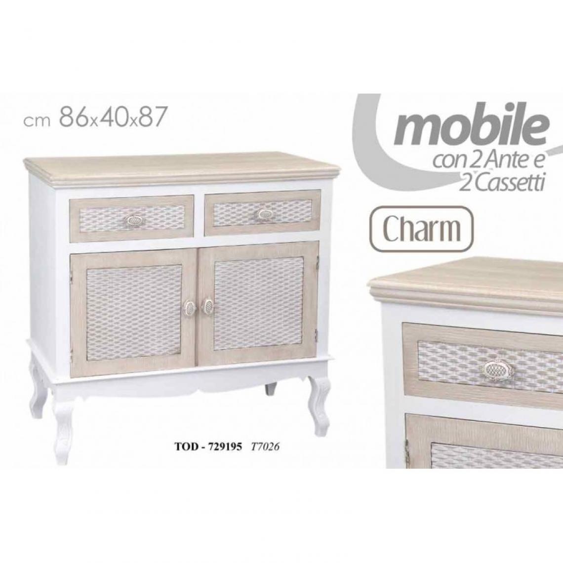 Webmarketpoint - Buffet console style shabby blanc beige charm cm 86 x 40 x 87 h - Buffets, chiffonniers