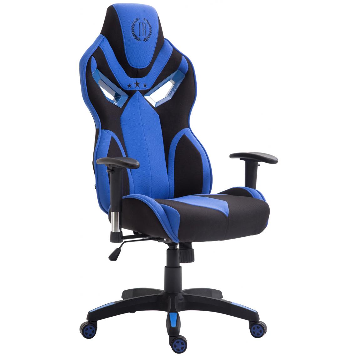 Icaverne - Superbe Chaise de bureau serie Luanda Fangio tissu couleur noir / bleu - Chaises