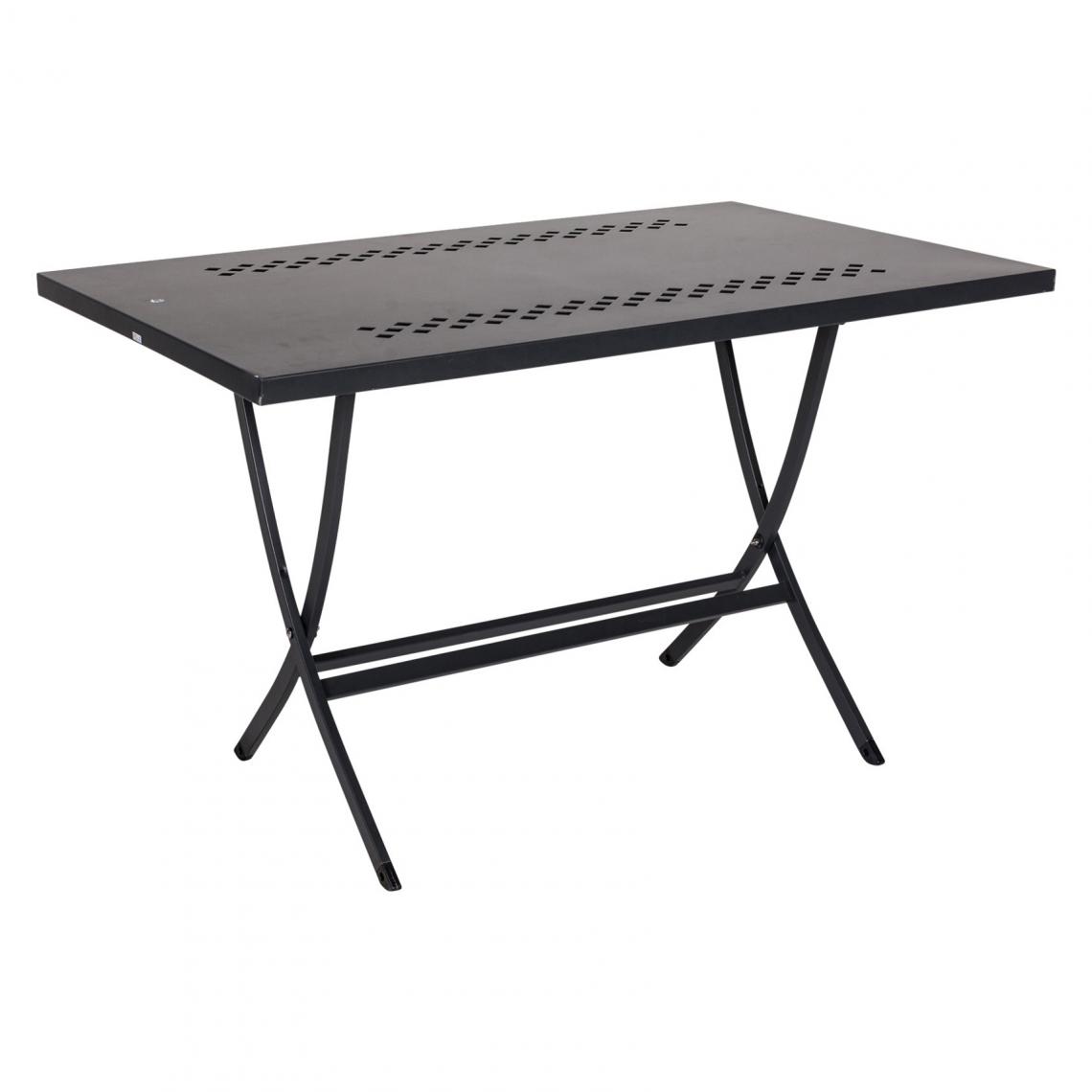 Alter - Table d'extérieur pliante, coloris noir, 120 x 80 x h75 cm - Tables à manger