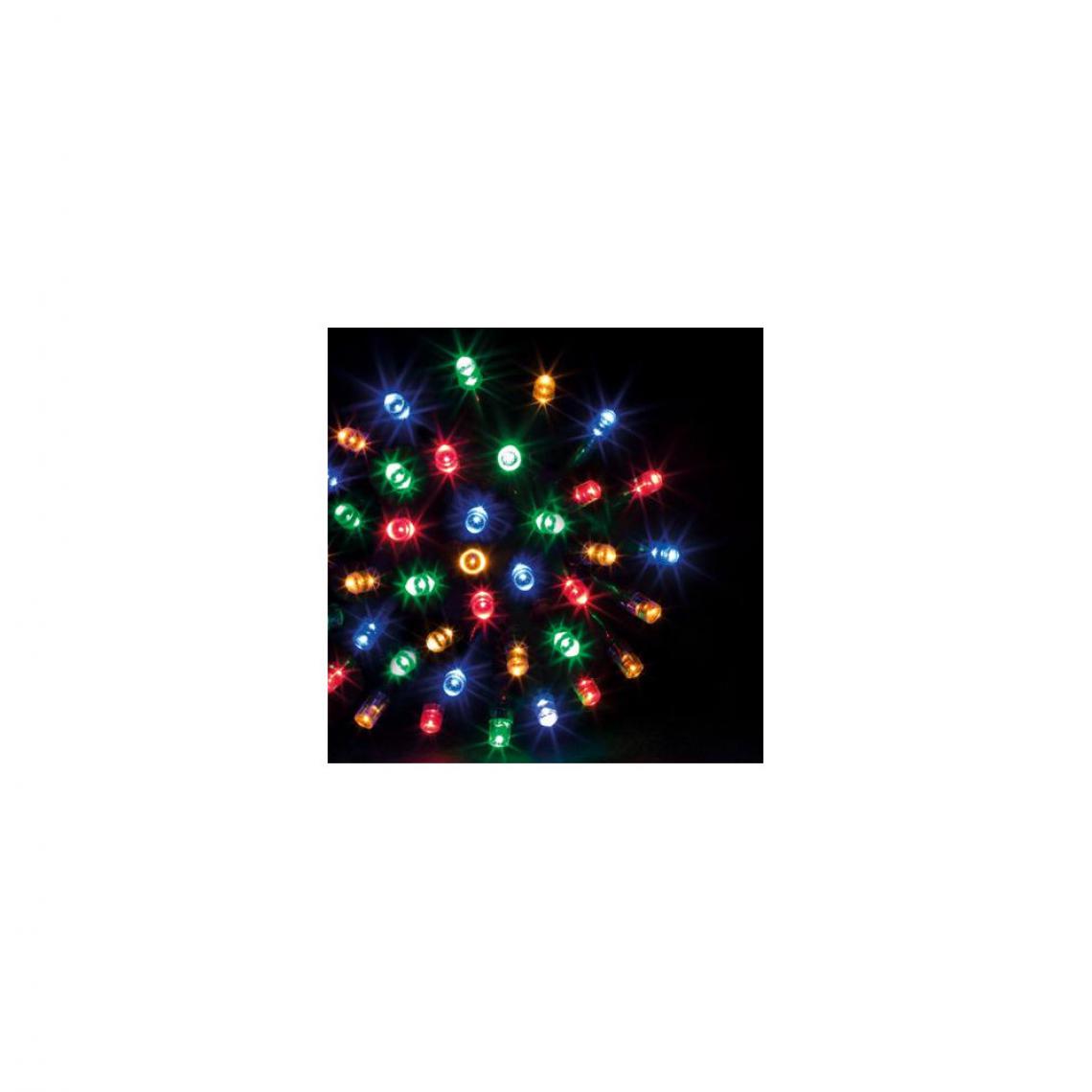 Ac-Deco - Guirlande lumineuse 100 LED avec timer - Multicolore - Décorations de Noël