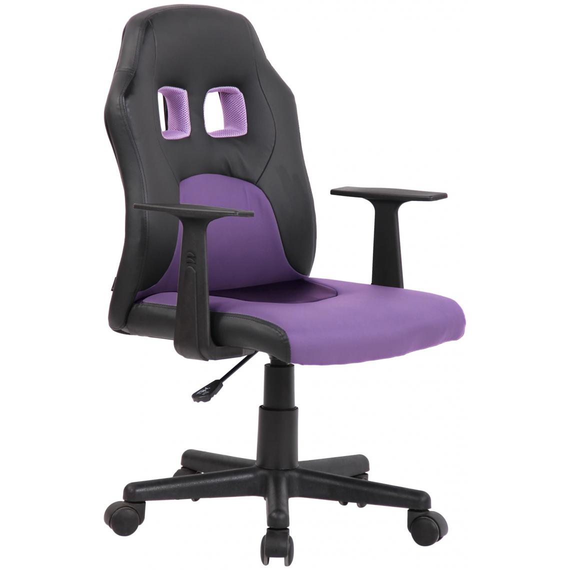 Icaverne - sublime Chaise de bureau enfant ligne Vaduz couleur noir / violet - Chaises