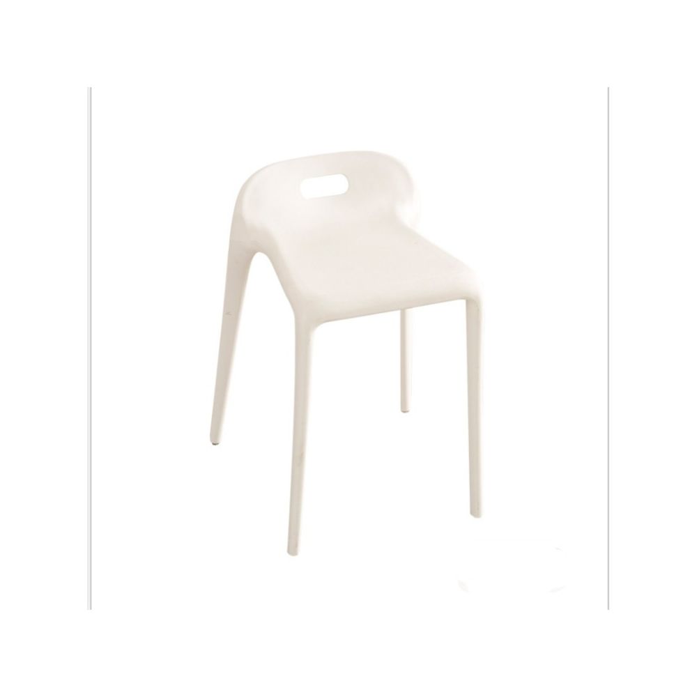 Wewoo - Meubles de salle à manger Minimaliste Chaise de à moderne Tabouret en plastique Tabourets de salon de loisirs Blanc - Chaises