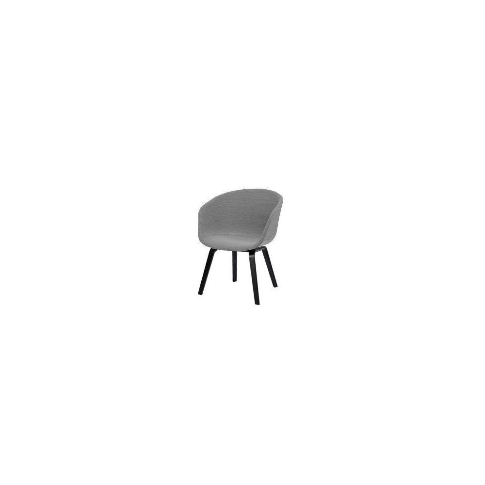 Hay - About A Chair Low AAC 43 - Hallingdal 130 - gris moucheté - décapé noir - Chaises