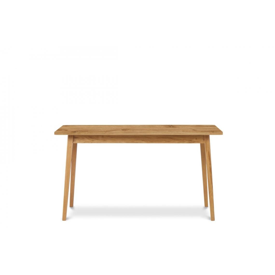 Hucoco - FRILI - Table de cuisine/salle à manger extensible style scandinave - 140-180x75x80 cm - Capacité 6-8 personnes - Pieds en bois - Chêne - Tables à manger