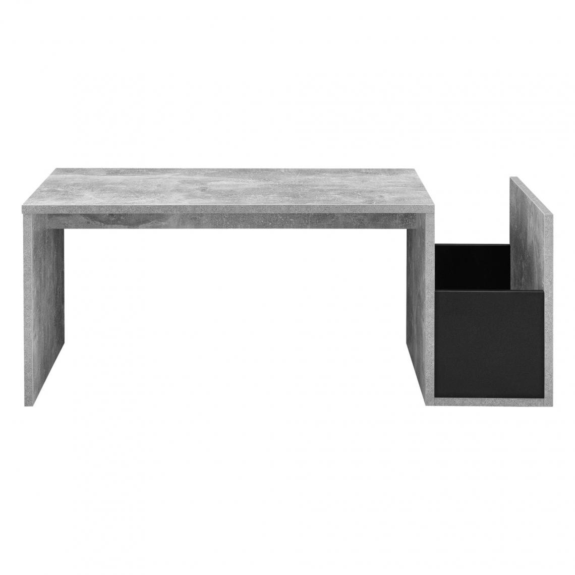 Helloshop26 - Table basse pour salon avec compartiment de stockage 90 cm gris noir 03_0006168 - Tables basses