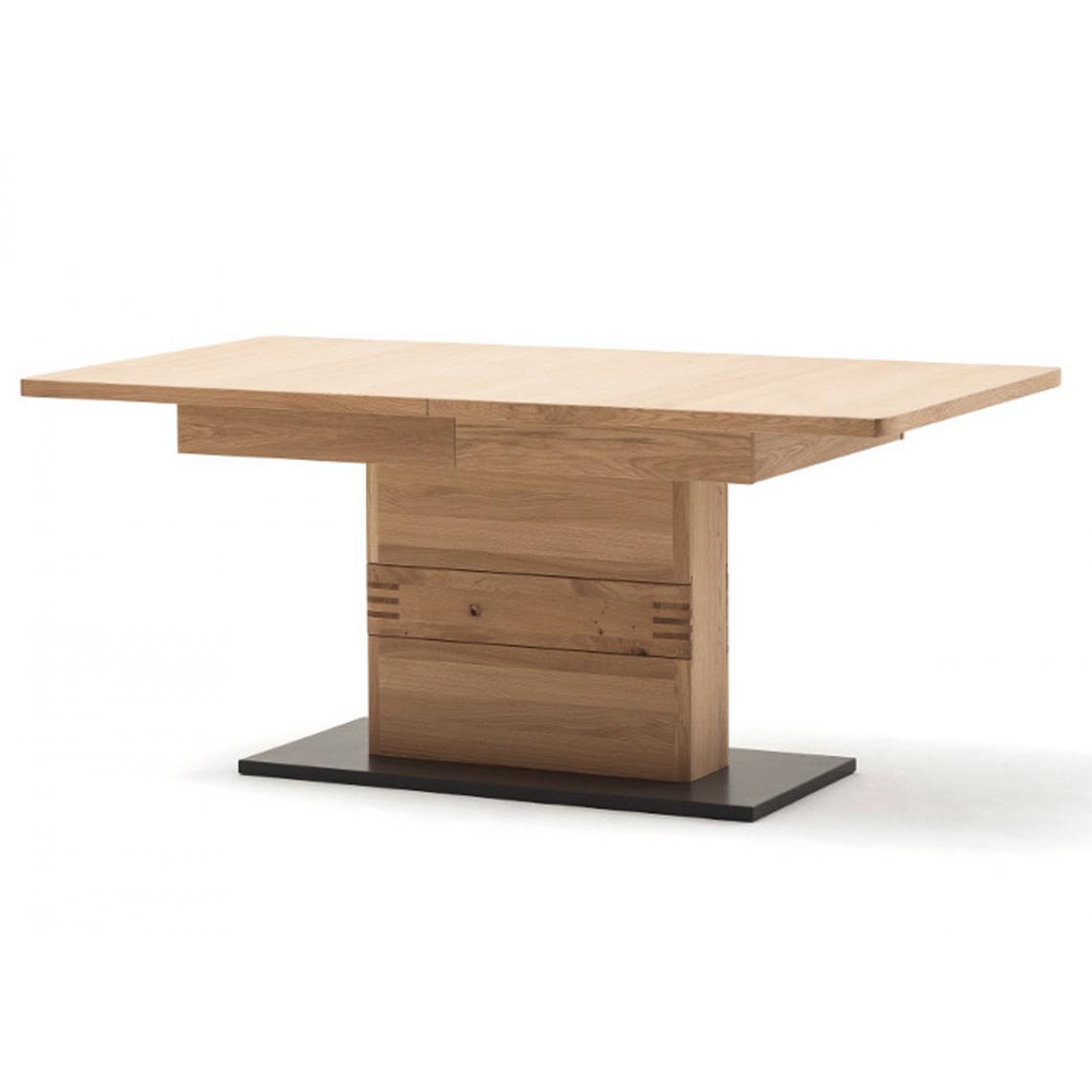 Pegane - Table à manger extensible en chêne sombre bianco - L.180-280 x H.77 x P.100 cm - Tables à manger