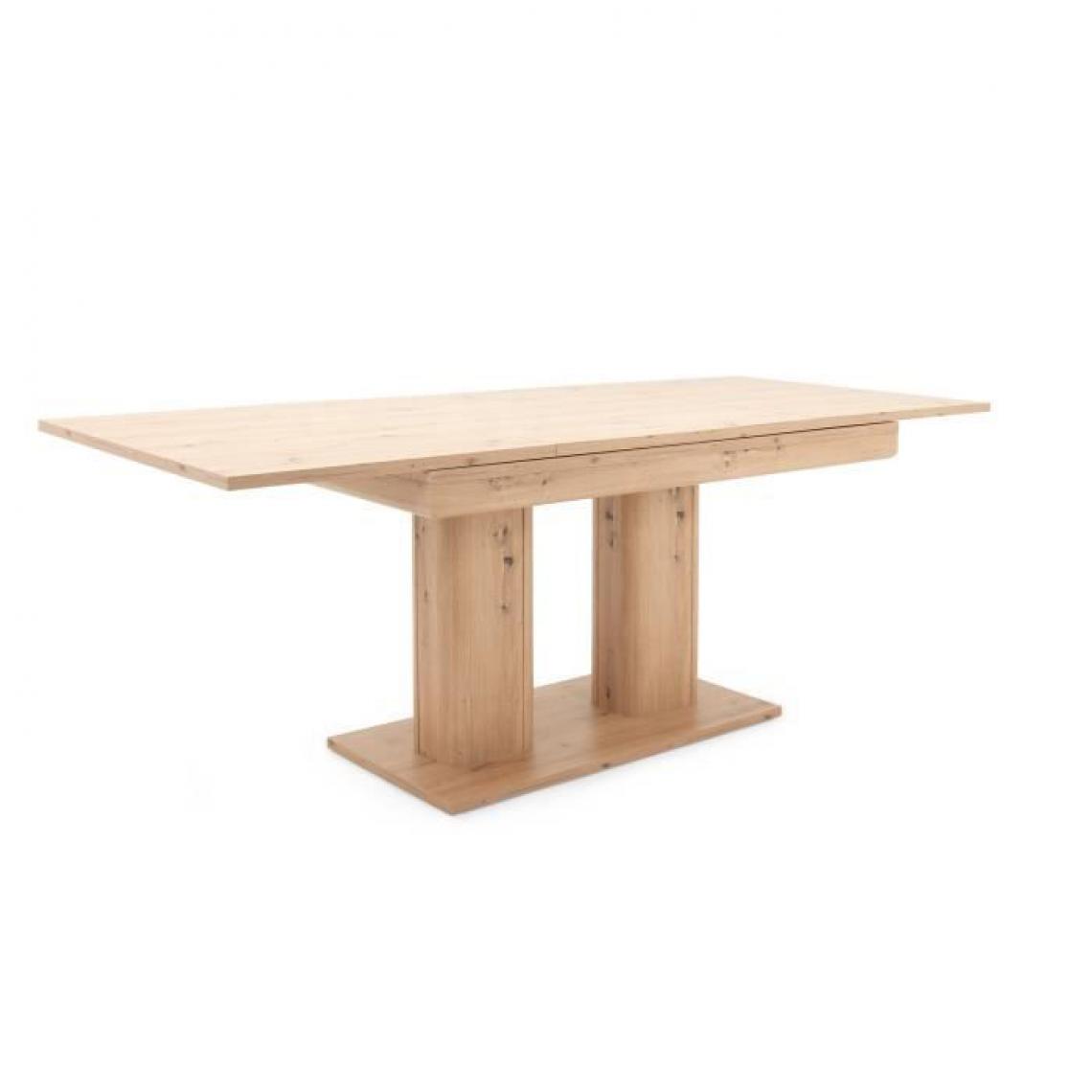Cstore - Table à manger extensible - Décor chêne artisan - L140/220 x P 90 x H 80 cm - Tables à manger