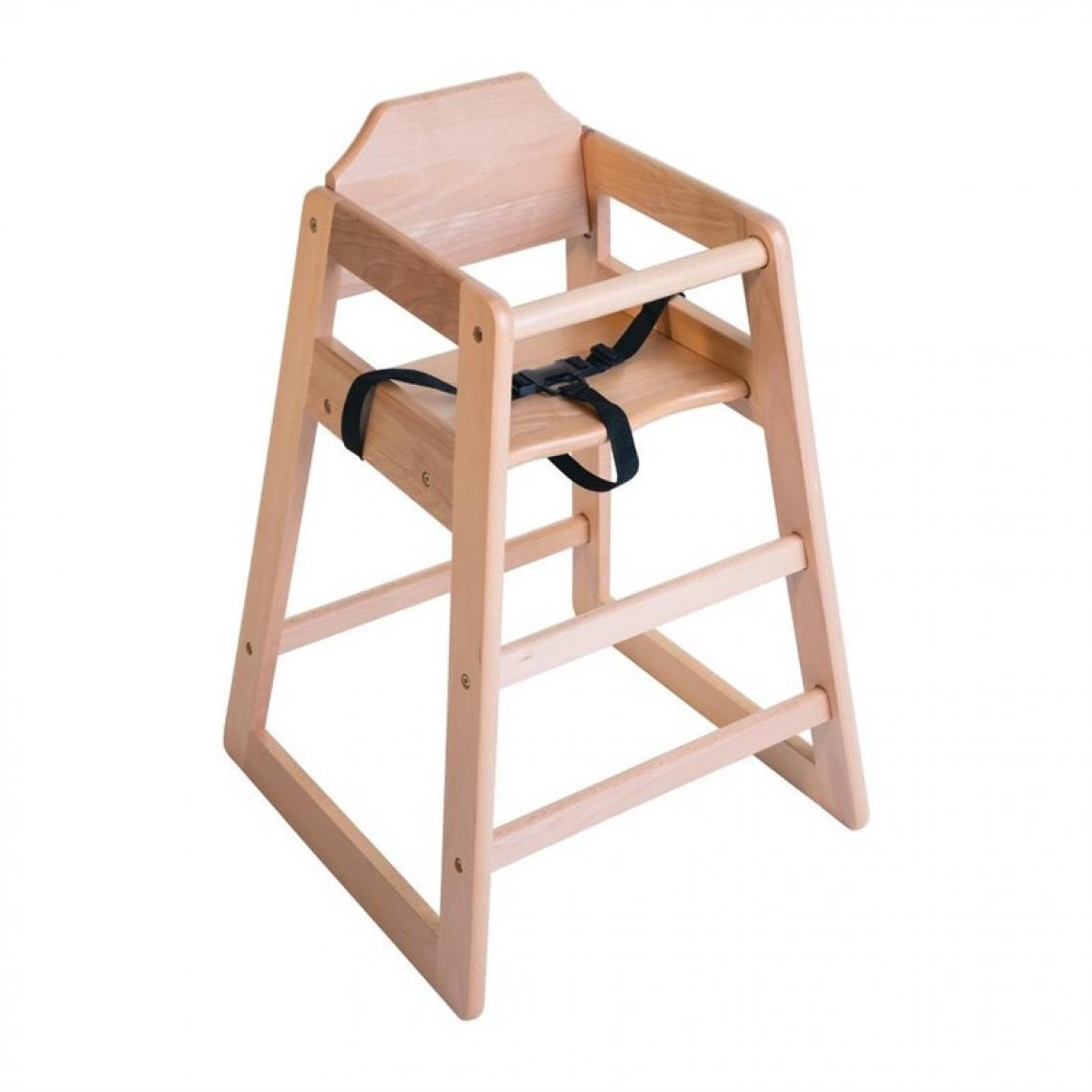 Materiel Chr Pro - Chaise haute en bois finition naturelle Bolero - Bois - Chaises