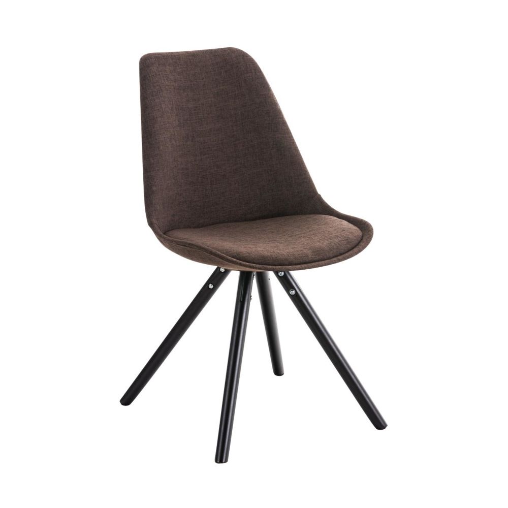 marque generique - Admirable Chaise de salle à manger, de cuisine, de salon Vilnius en tissu rond noir - Chaises