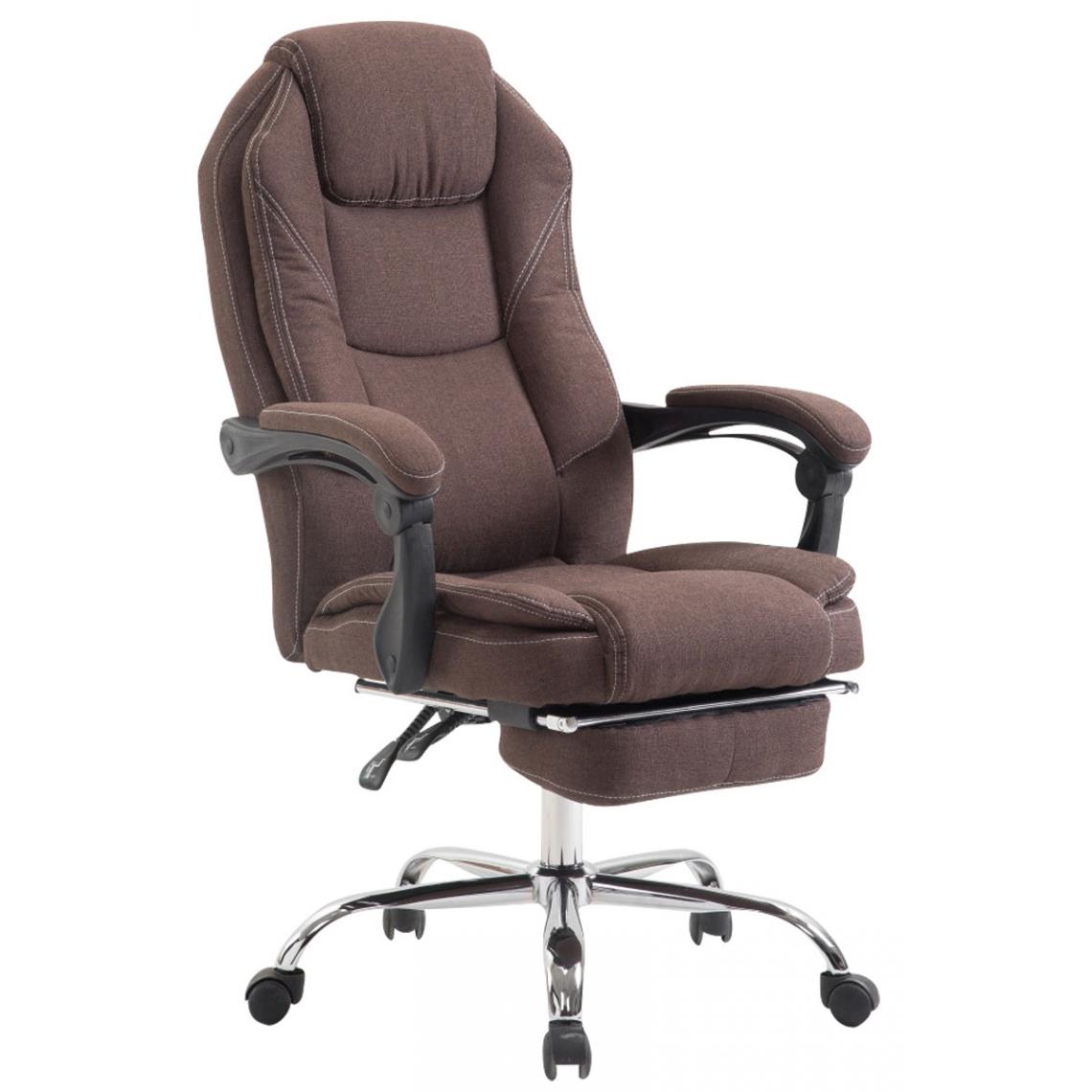 Icaverne - Moderne Chaise de bureau collection Maseru tissu couleur marron - Chaises