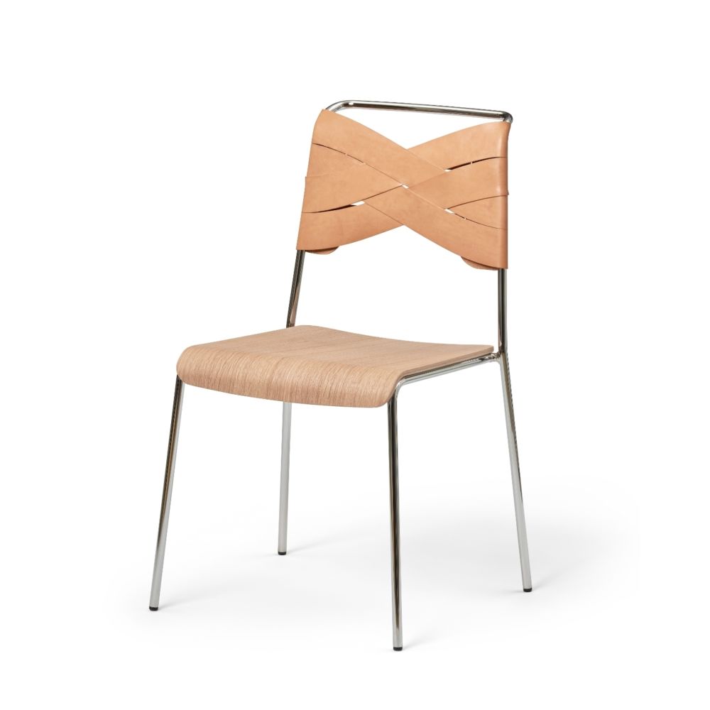 Design House Stockholm - Chaise Torso - Chêne - cuir - Tabourets