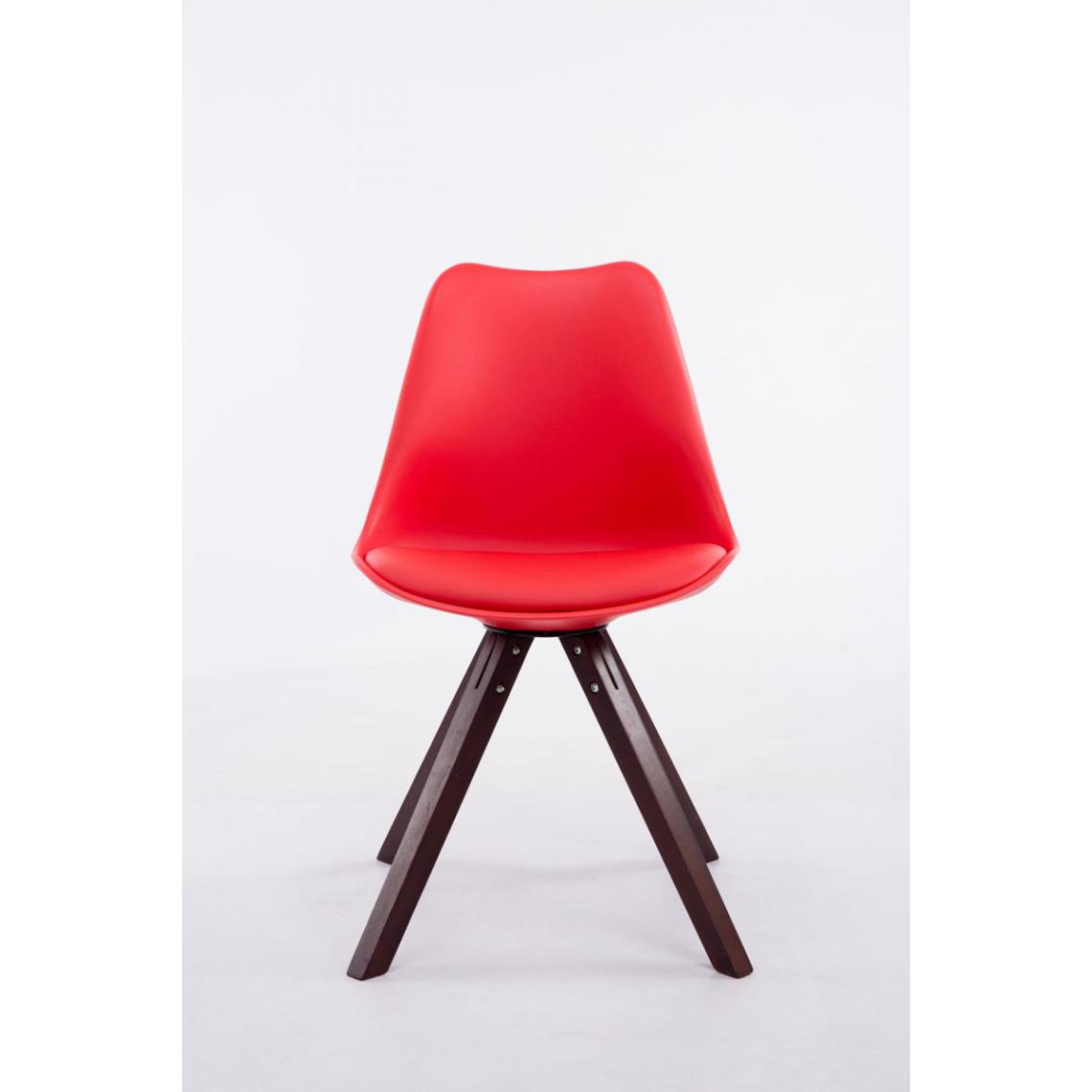 Icaverne - Moderne Chaise visiteur carrée categorie Katmandou Cappuccino couleur rouge - Chaises