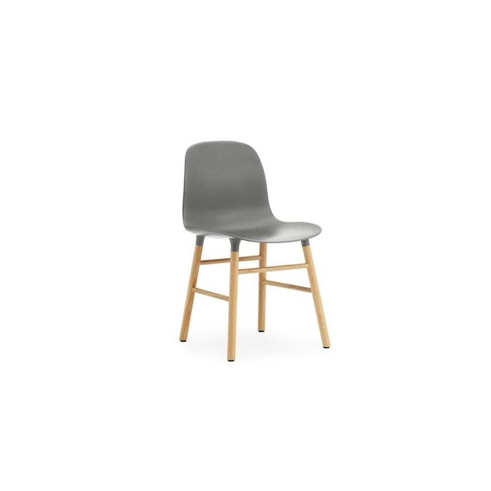 Normann Copenhagen - Chaise Form avec structure en bois - Chêne - gris - Chaises