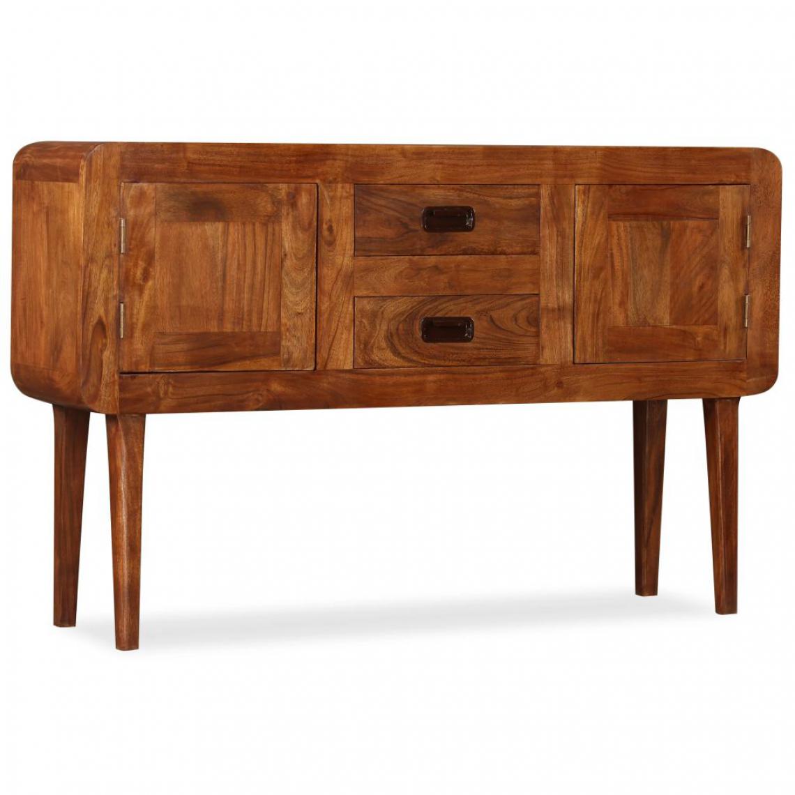 Helloshop26 - Buffet bahut armoire console meuble de rangement bois massif avec finition en bois de sesham 120 cm 4402022 - Consoles