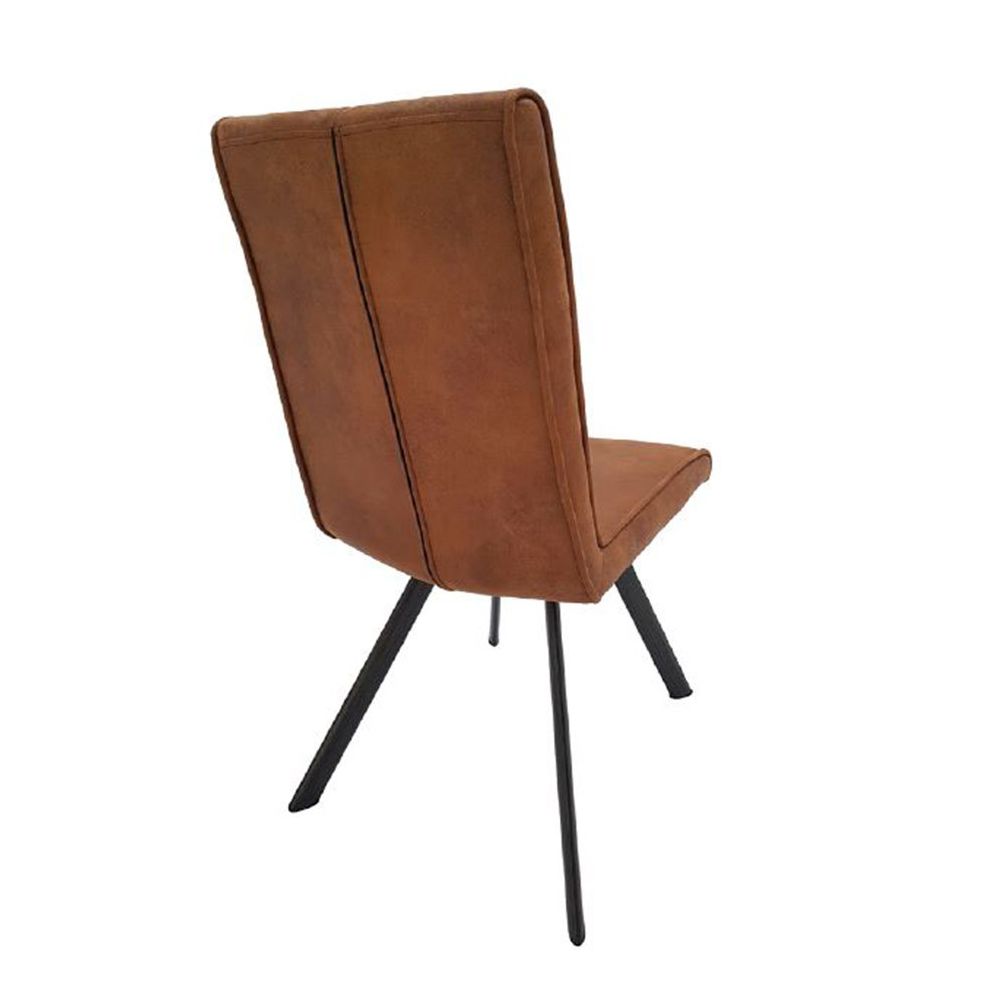 Nouvomeuble - Chaise de salle à manger marron en tissu MANGOWAY - Chaises