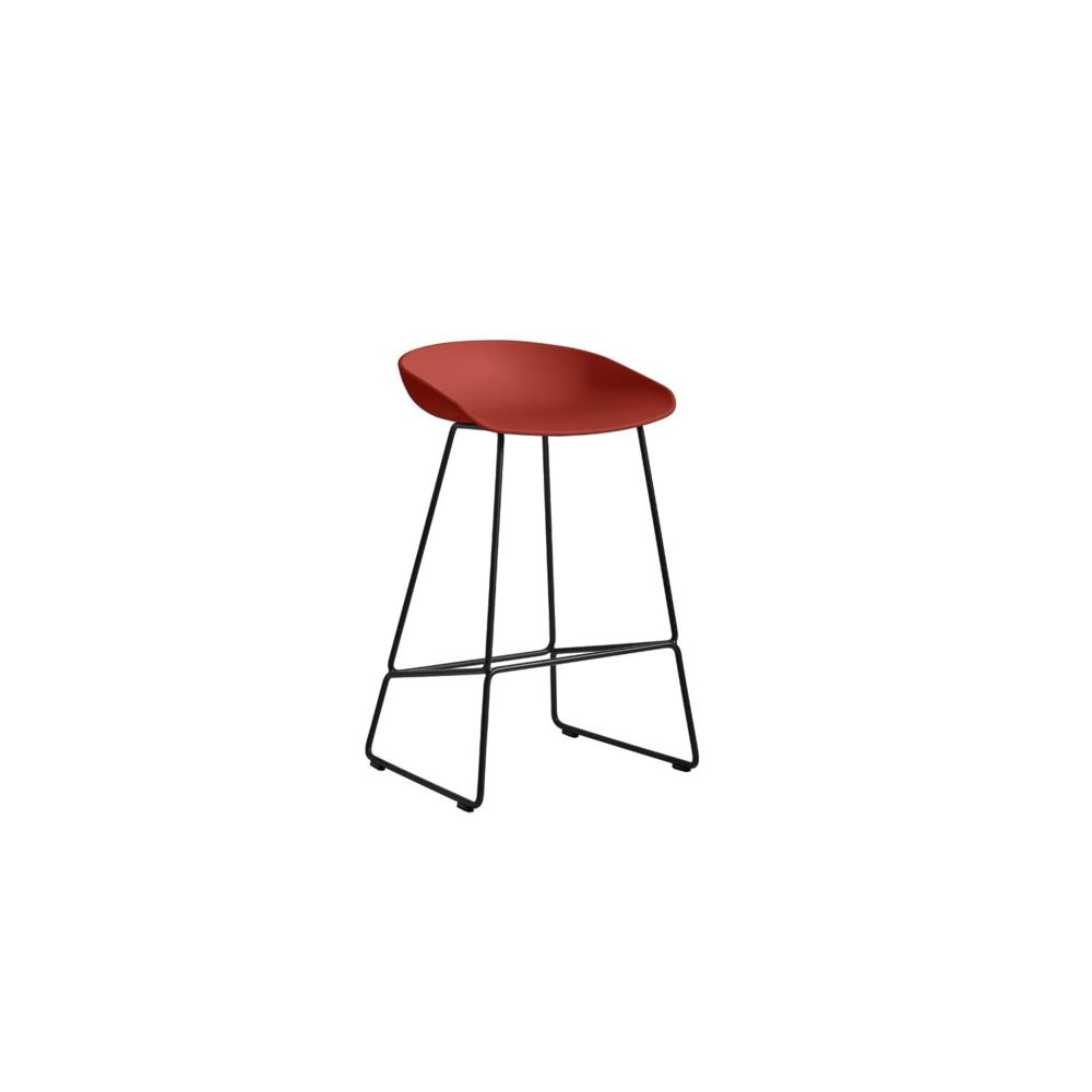 Hay - About a Stool AAS38 - noir - rouge chaud - 76 cm - Tabourets