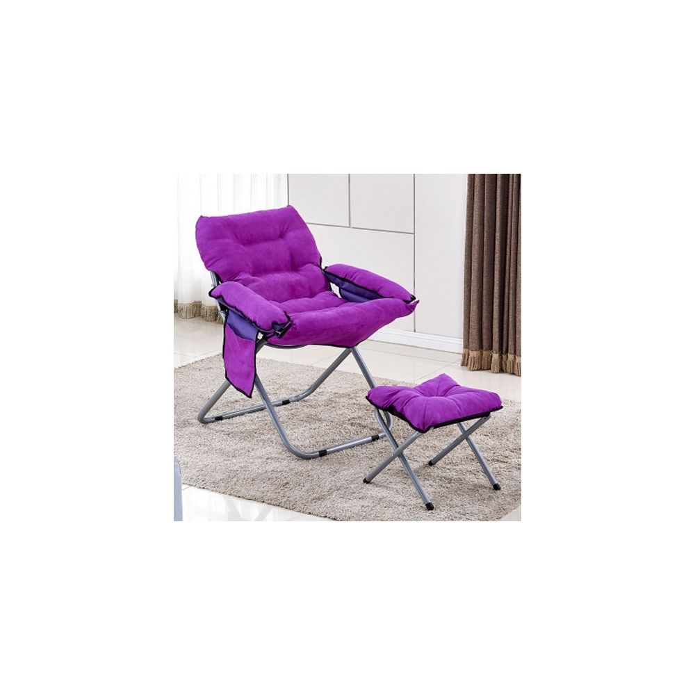 Wewoo - Salon créatif pliant paresseux canapé chaise simple longue tatami avec repose-pieds violet - Chaises