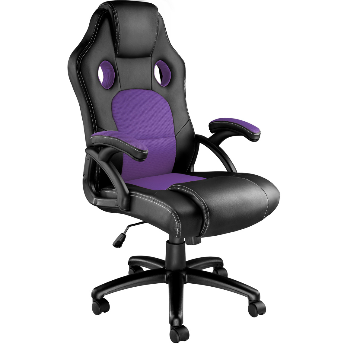 Tectake - Chaise gamer TYSON - noir/violet - Chaises