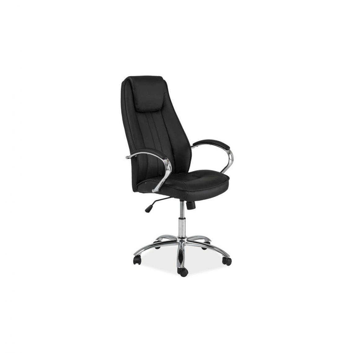 Ac-Deco - Chaise de bureau à roulettes - Q036 - 61 x 53 x 117 cm - Noir - Chaises