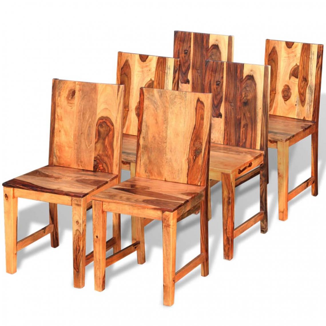 Icaverne - Distingué Fauteuils gamme Bamako Chaise de salle à manger 6 pcs Bois massif de Sesham - Chaises
