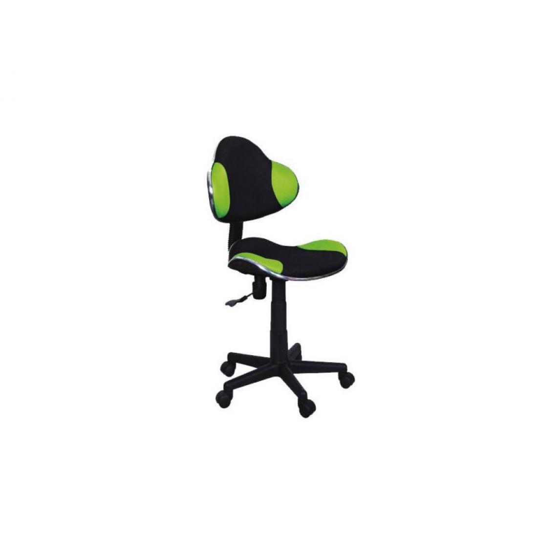 Hucoco - ABBEY | Chaise pivotante pour enfants | Hauteur réglable 80-92 cm | Tissu haute qualité | Chaise de bureau à roulettes - Vert - Chaises