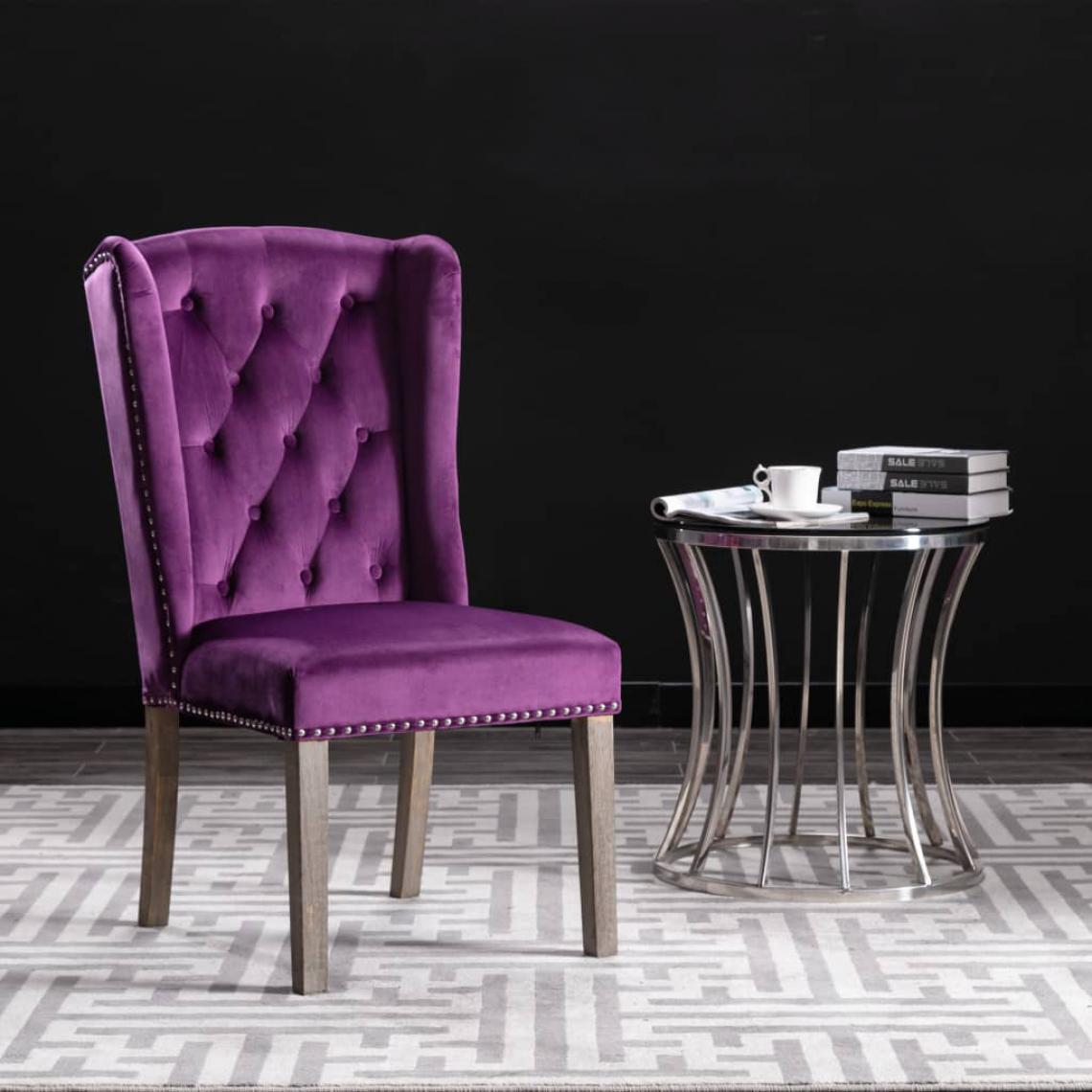 Icaverne - Icaverne - Chaises de cuisine gamme Chaises de salle à manger 2 pcs Violet Velours - Chaises